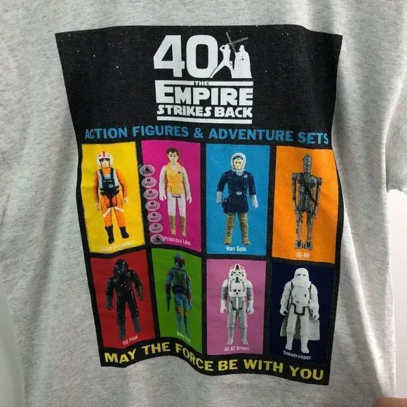 New Disney Parks Star Wars Empire Strikes Back 40th Action Figures Shirt M - Picture 3 of 6